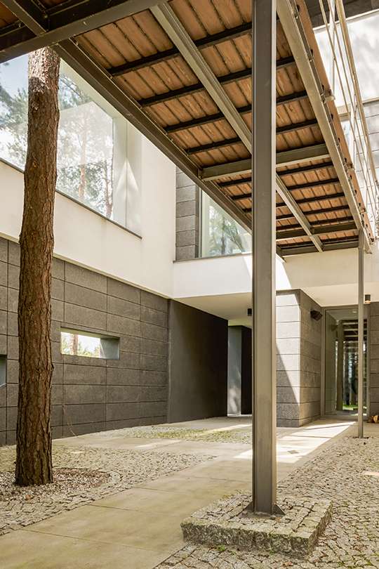 spacious patio in modern house